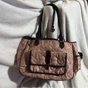 Vintage Brighton Aileen Heart Quilted Fabric Tote Bag